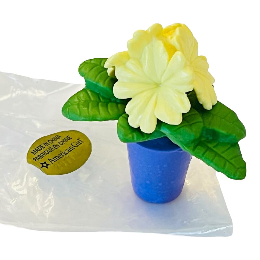 American Girl Garden FLOWERS Yellow Pansy Flower Plant Doll Table Accessory